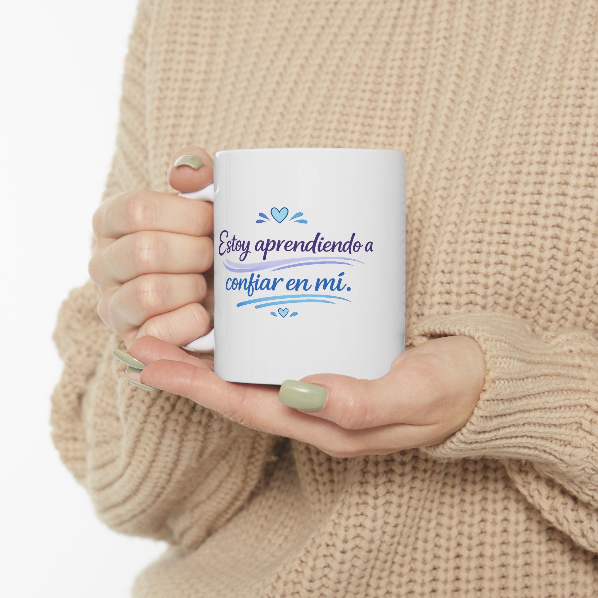 Taza Motivacional "Estoy Aprendiendo a Confiar en Mí" | Regalo de Autoestima, Bienestar y Crecimiento Personal | 11oz y 15oz - Imagen 5