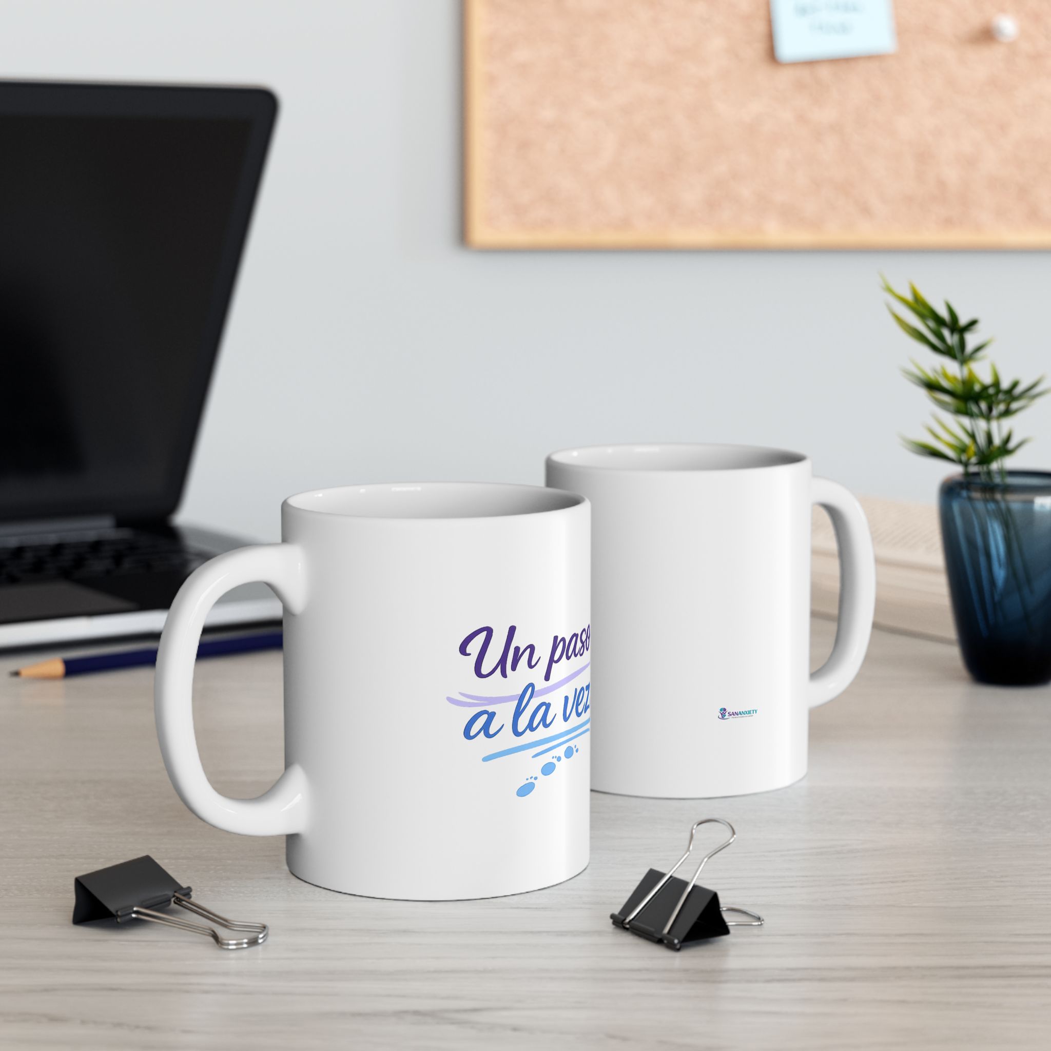 Taza Motivacional "Un Paso a la Vez" | Regalo para Ansiedad, Bienestar y Crecimiento Personal | 11oz y 15oz - Imagen 3