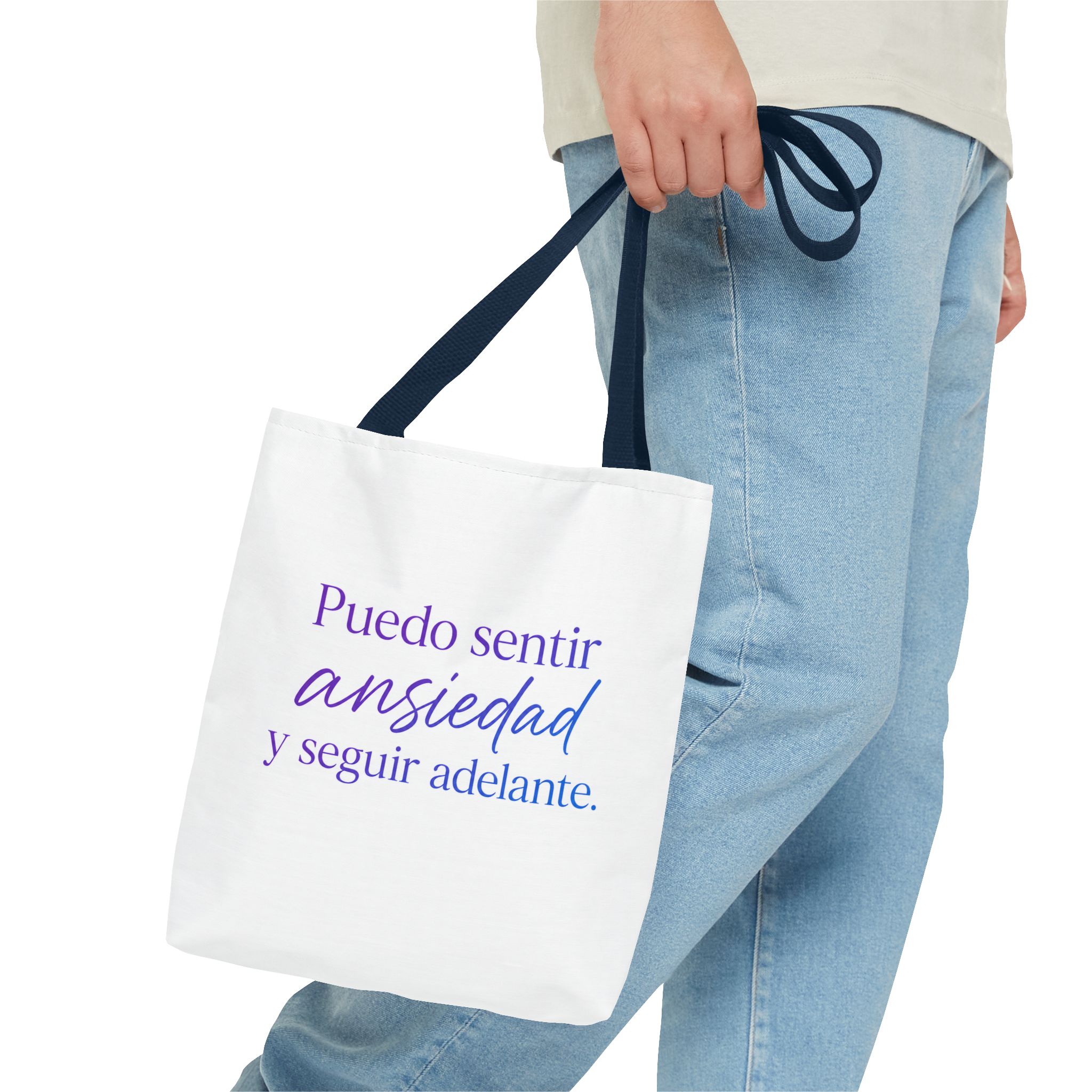 Bolso Tote Motivacional “Puedo Sentir Ansiedad y Seguir Adelante” | Reusable Tote Bag | Regalo de Bienestar y Salud Mental - Imagen 19
