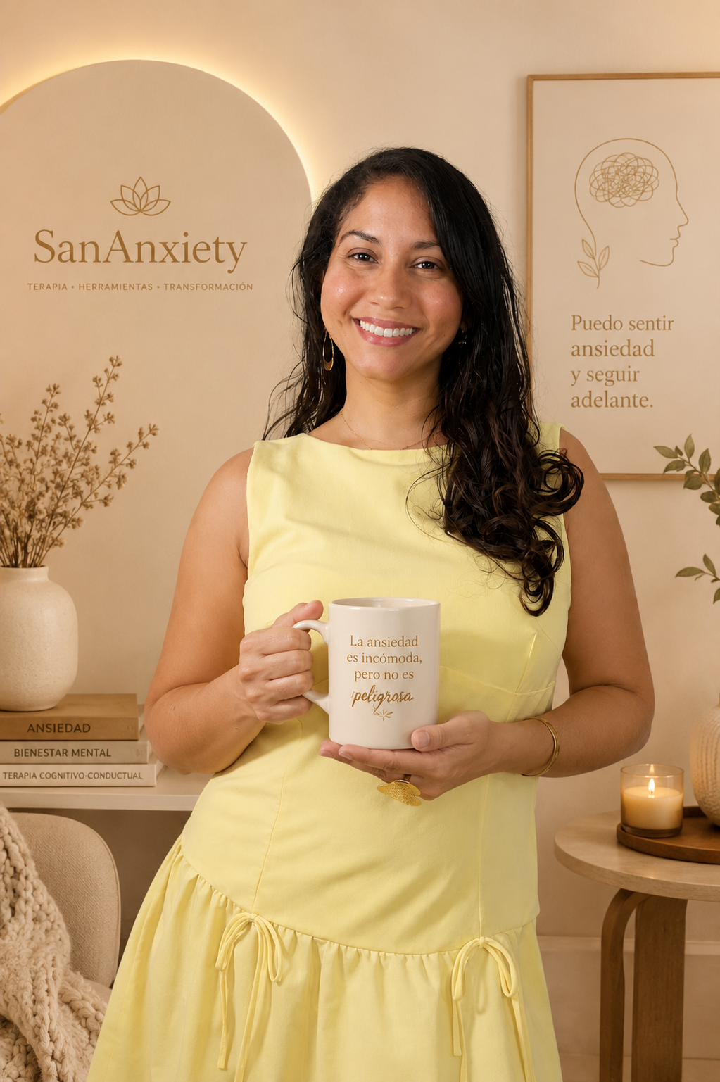 Taza Motivacional de Ansiedad | "La ansiedad es incómoda, pero no es peligrosa" | Taza de Cerámica 11oz