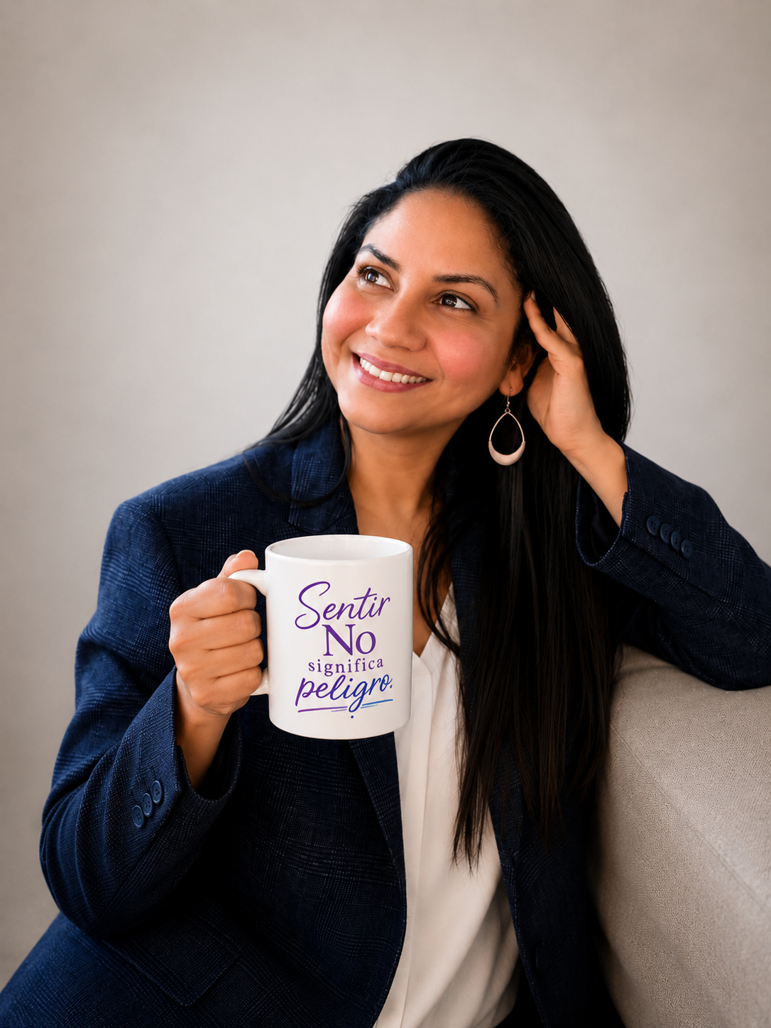 Taza Motivacional “Sentir No Significa Peligro” | Ceramic Coffee Mug 11oz / 15oz