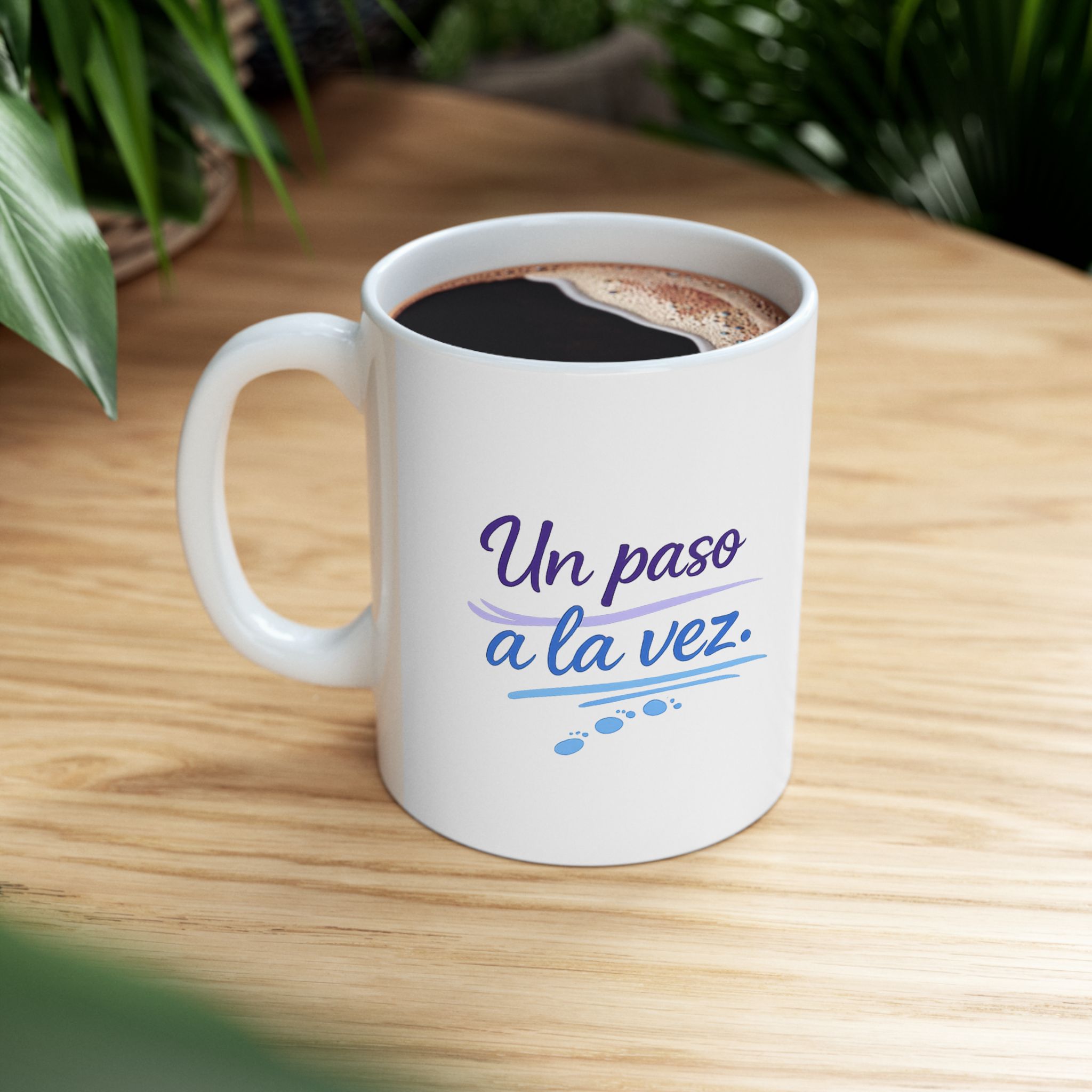 Taza Motivacional "Un Paso a la Vez" | Regalo para Ansiedad, Bienestar y Crecimiento Personal | 11oz y 15oz - Imagen 4