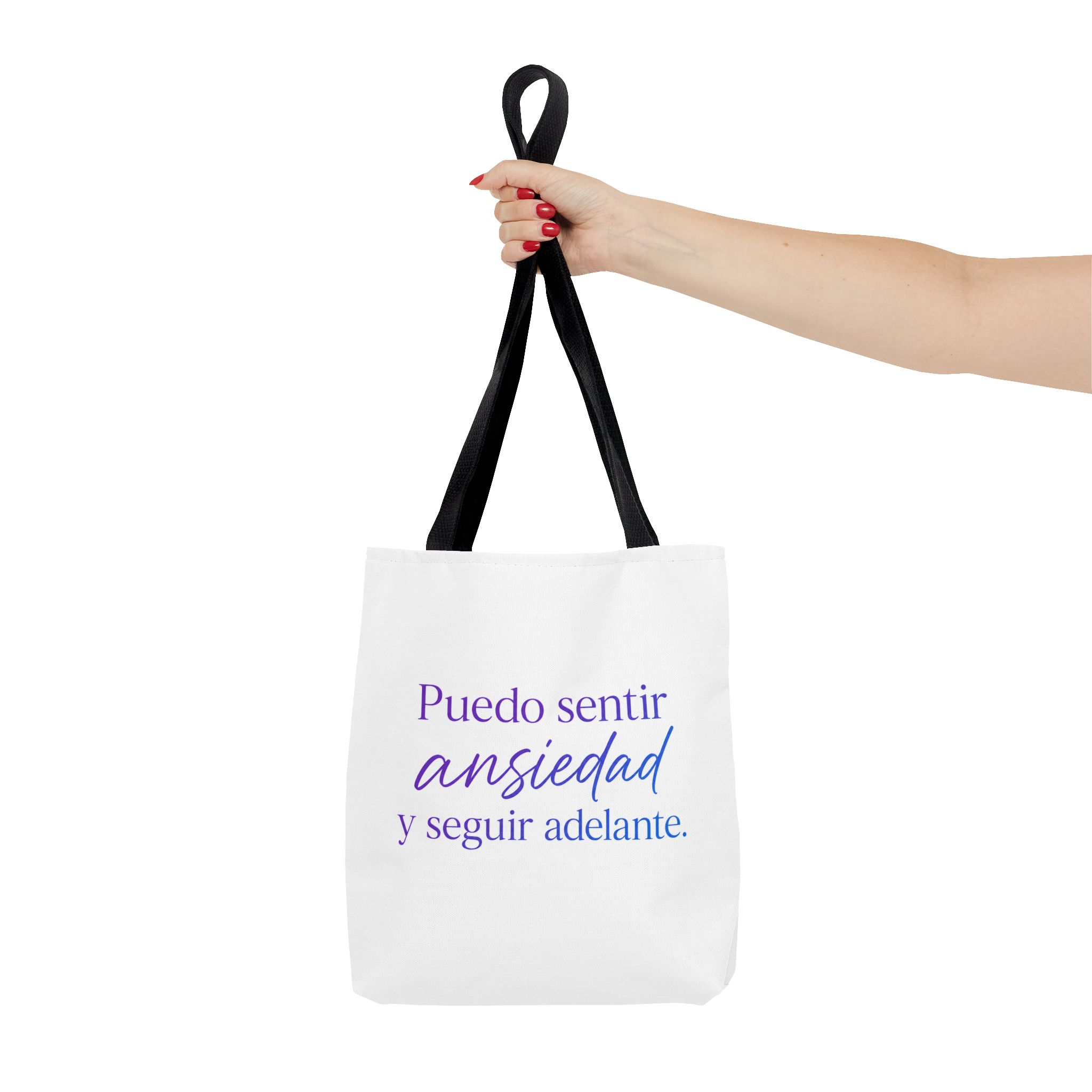 Bolso Tote Motivacional “Puedo Sentir Ansiedad y Seguir Adelante” | Reusable Tote Bag | Regalo de Bienestar y Salud Mental - Imagen 4