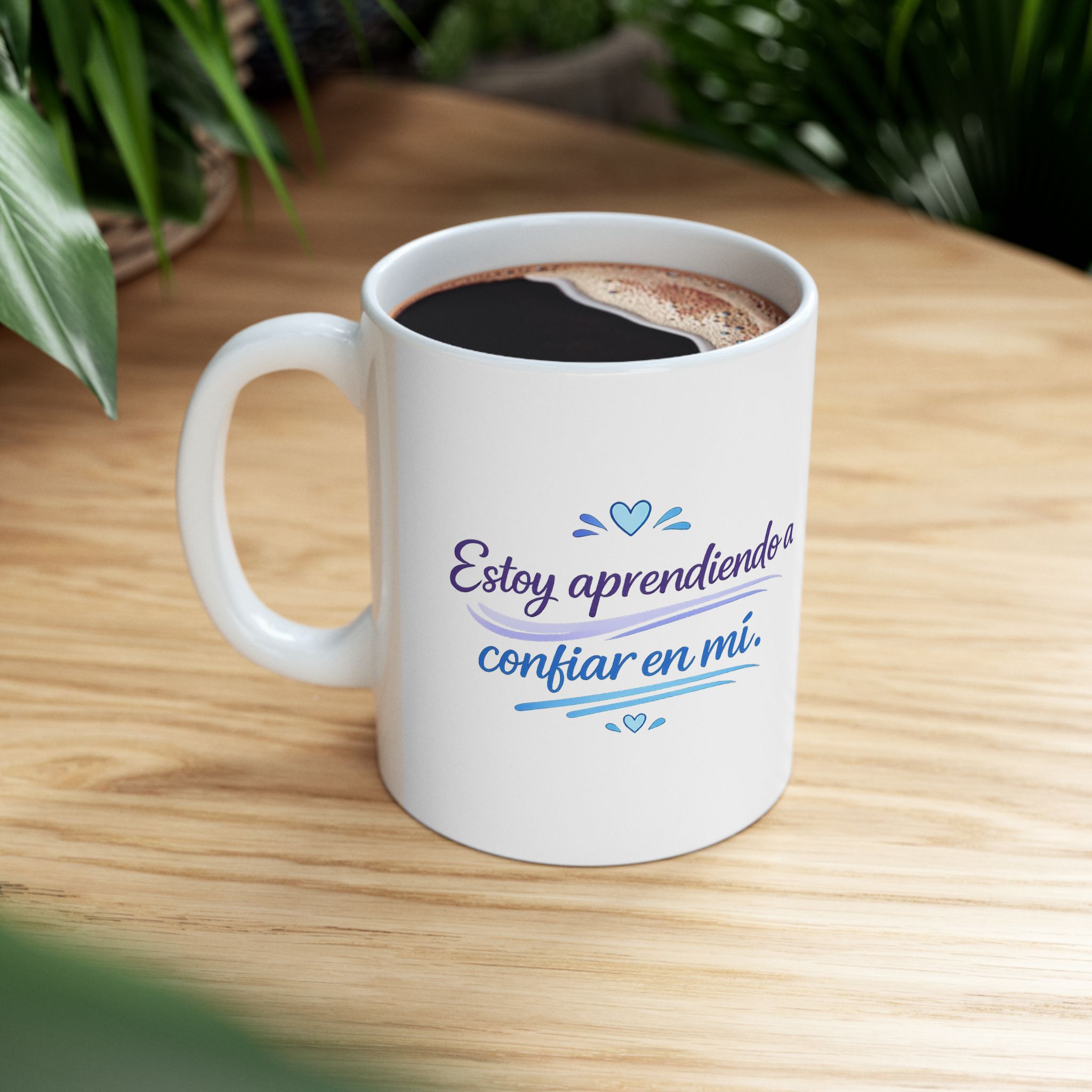 Taza Motivacional "Estoy Aprendiendo a Confiar en Mí" | Regalo de Autoestima, Bienestar y Crecimiento Personal | 11oz y 15oz - Imagen 4